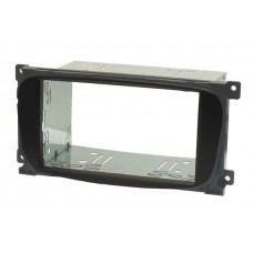 Ford 6000CD Double DIN car radio fascia adapter and cage kit OVAL SHAPE - BLACK